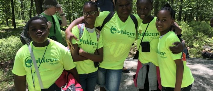 Outdoor Promise families enjoying their time in Harriman State Park