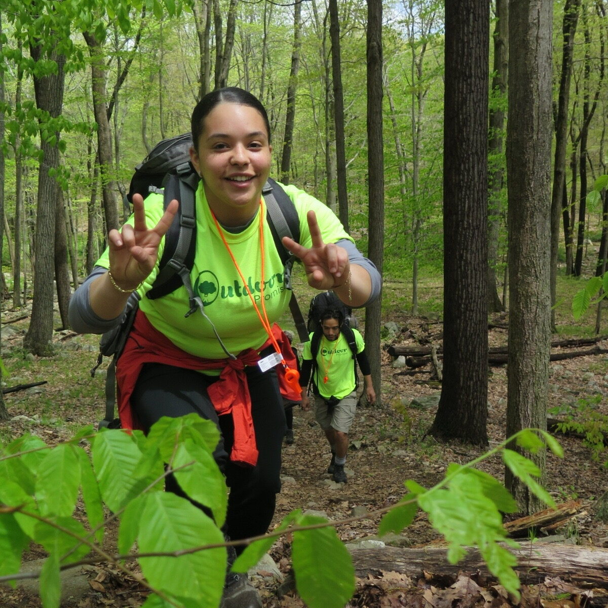 Rep Nature Leader guiding a community hike in nature