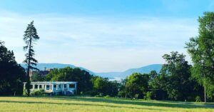 The view of the Hudson from Downing Park in Newburgh New York