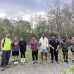 group of teens in nature leadership training