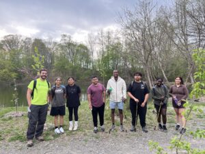 group of teens in nature leadership training