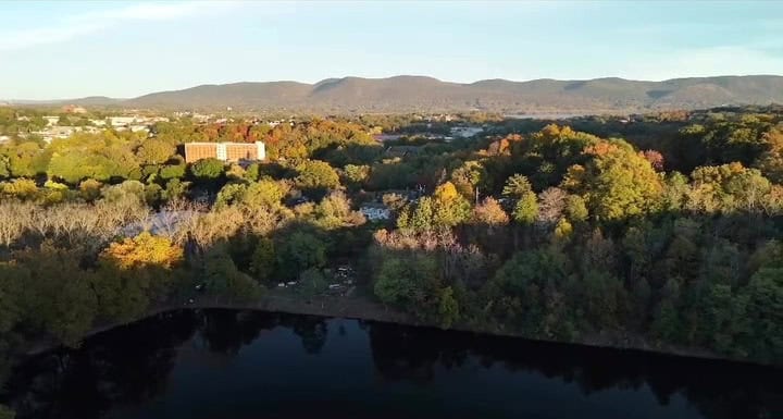 Crystal Lake seen from the ridge, Newburgh